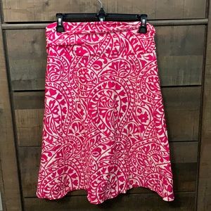 Pink and white strapless swimsuit top/cover up